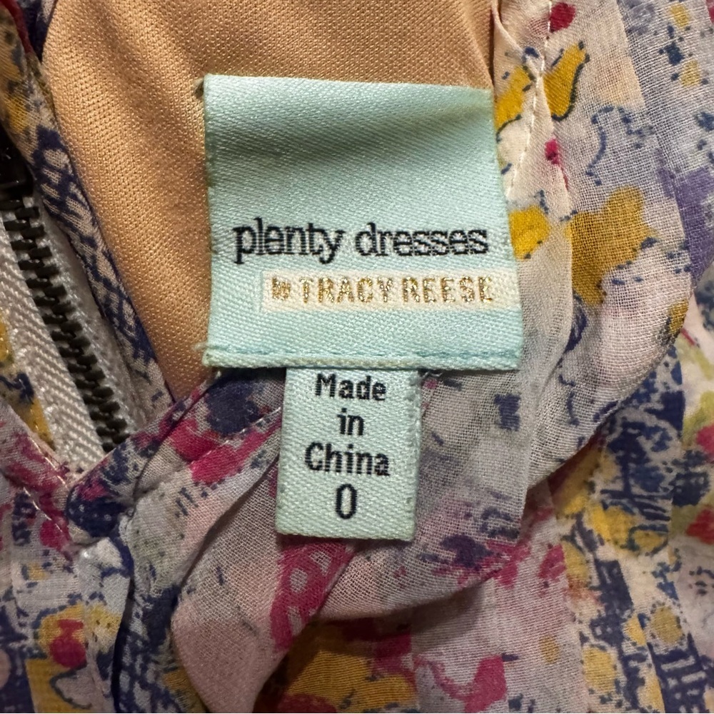 Plenty by Tracy Reese Floral Pleated Dress Size 0 Sleeveless Hi Low - Picture 10 of 14